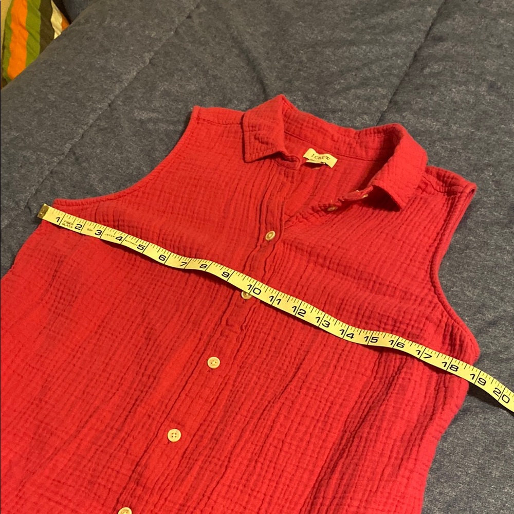 J. Crew Sleeveless Pink Button-Down Shirt - Picture 5 of 8